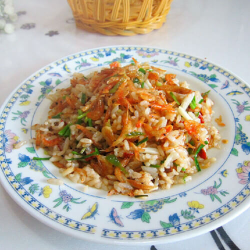 虾味青菜炒饭
