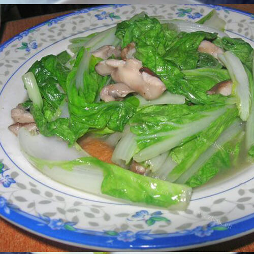 素炒香菇白菜豆腐