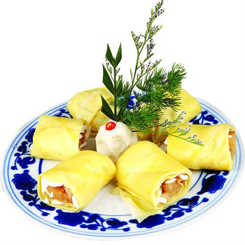 豆皮蛋黄卷