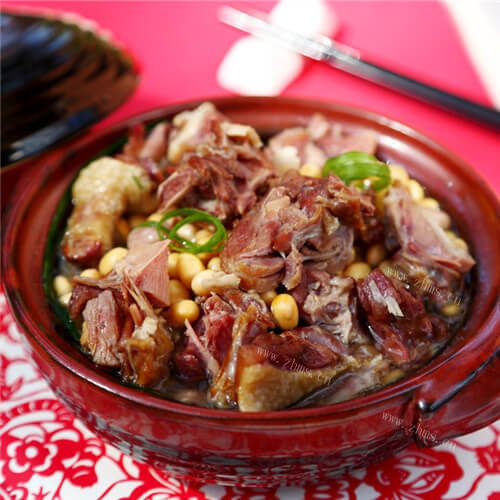 干豆角炖板鸭