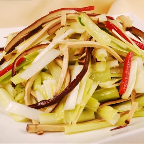 韭黄豆干炒肉片