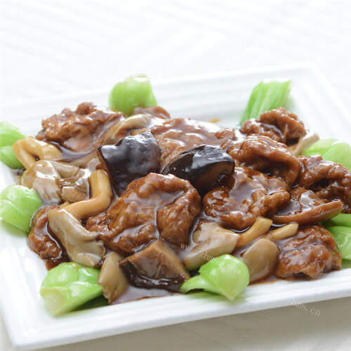 香菇红焖肉面筋