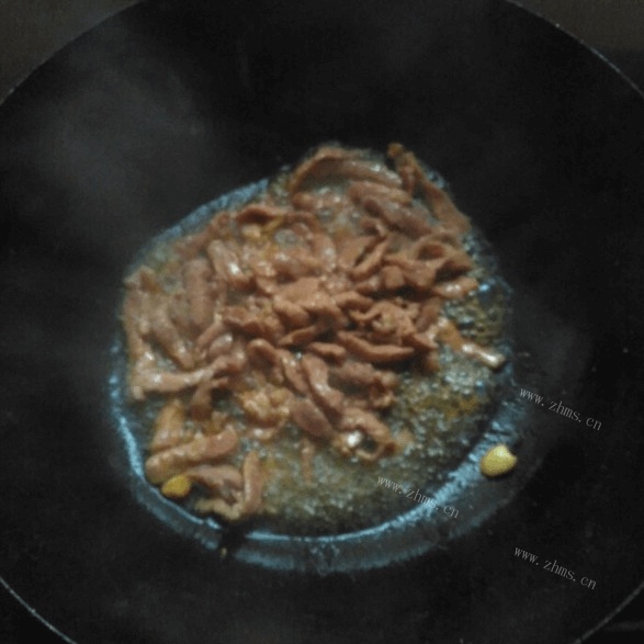 金针菇炒肉丝 做法图解3)