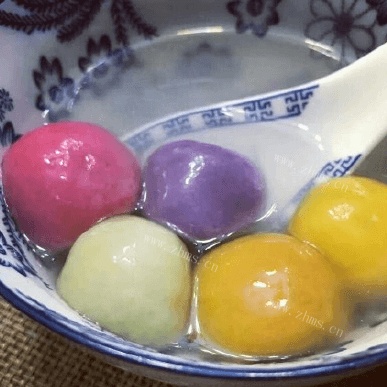 简单又美味的健康彩色汤圆做法图解2)