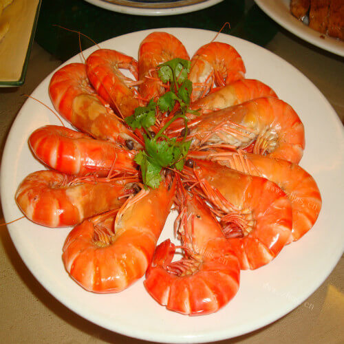 蒜茸茄汁九节虾