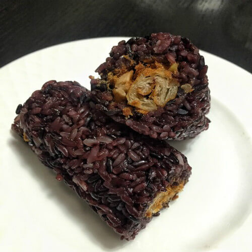 乌骨鸡黑米饭手卷