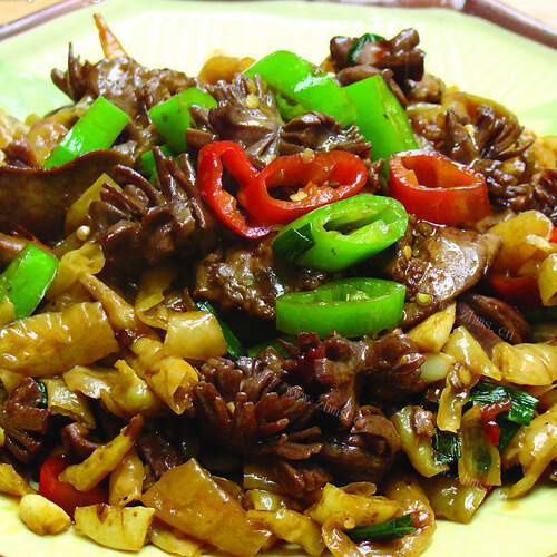 孜然三鲜鸡心