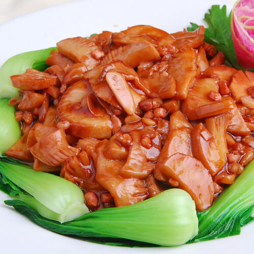 鲍鱼菇炒肉片
