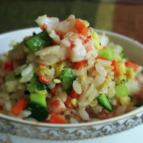虾味青菜炒饭