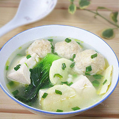 野生笋肉丸汤