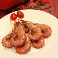 蒜香红酒虾