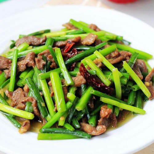 韭苔炒羊肉