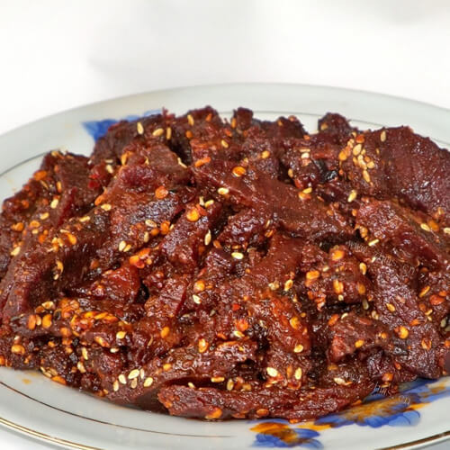 秘制麻辣牛肉干
