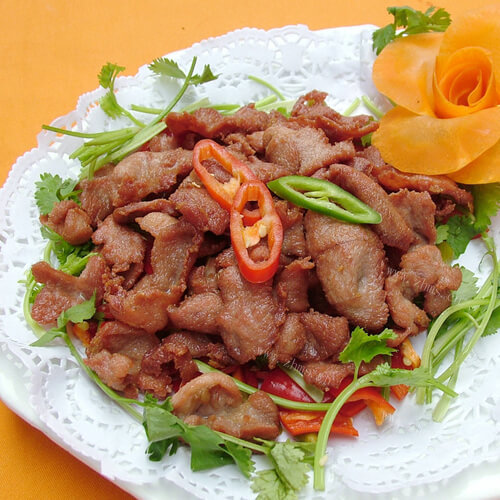 沙茶酱爆姬菇牛肉片