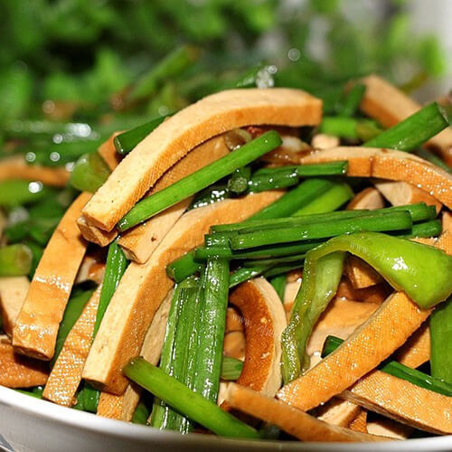 快炒：韭苔炒豆干