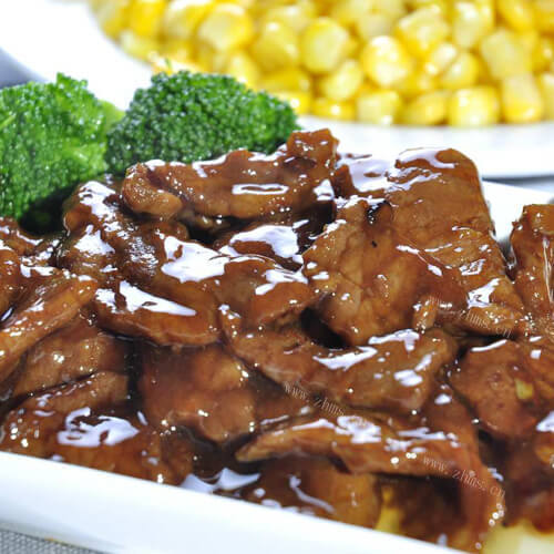 兰花蚝汁素肉片