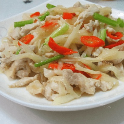 美味的萝卜丝炒肉