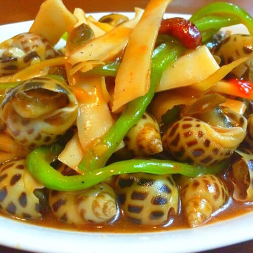 炒香螺肉