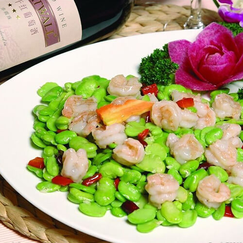 蚕豆炒虾仁