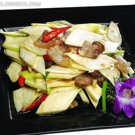 美味的茭白炒肉