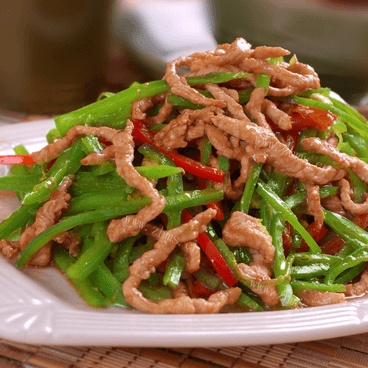 好吃的青椒炒肉丝