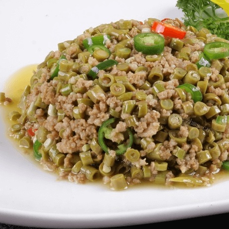 好吃的酸豆角炒肉末