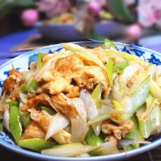 大葱炒鸡蛋