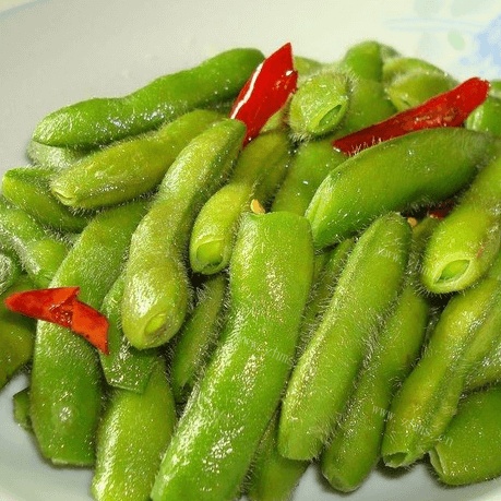 美味的煮毛豆