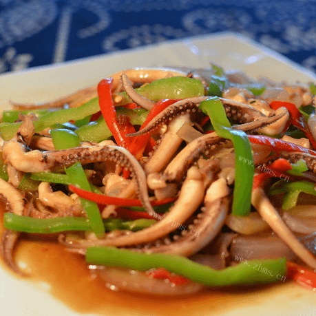 好吃的青椒炒鱿鱼
