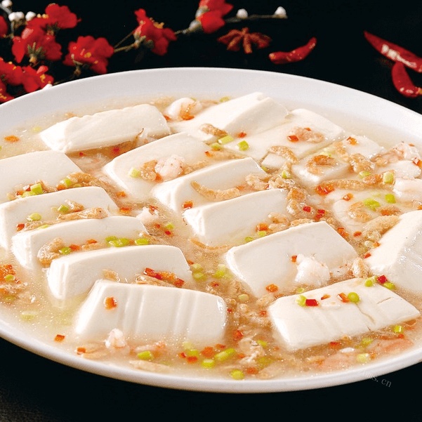 美味的虾仁豆腐