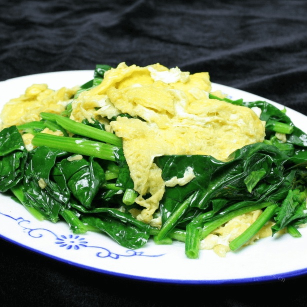菠菜炒鸡蛋