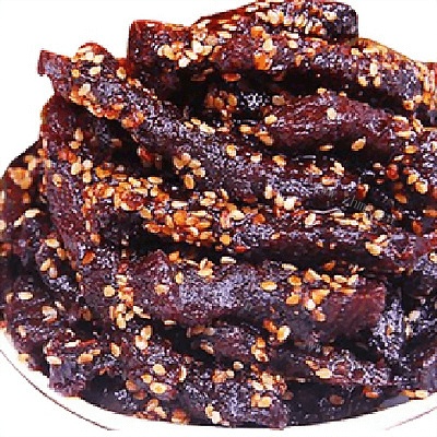 诱人的麻辣牛肉干