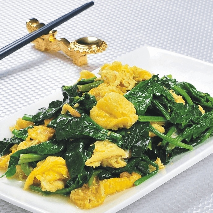 好吃的菠菜炒鸡蛋