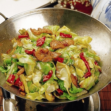 好吃的包菜炒肉