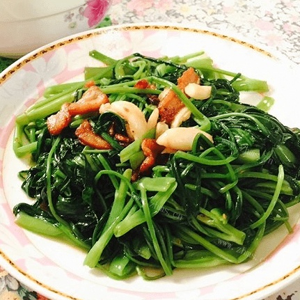 美味的蒜泥空心菜