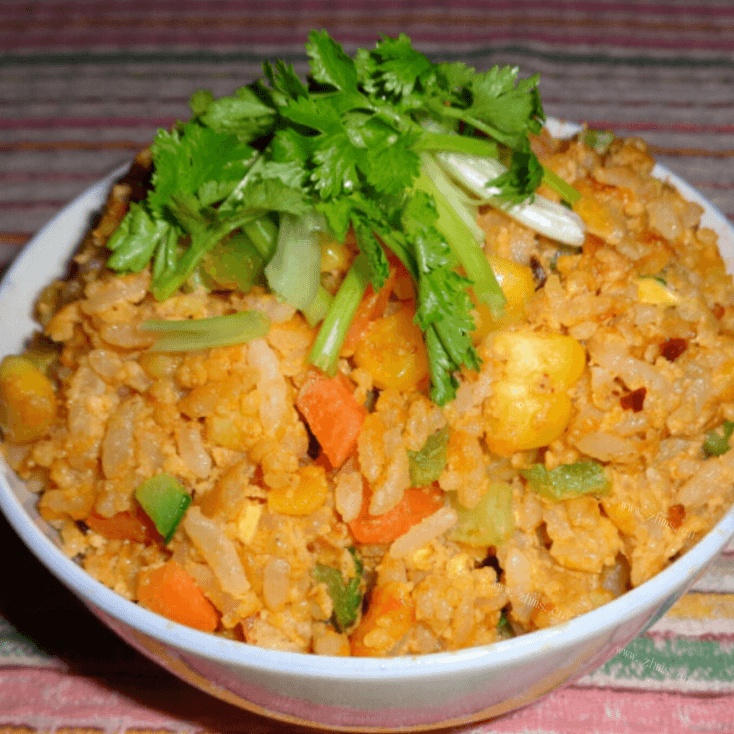 诱人的什锦炒饭