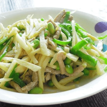 美味的辣椒炒肉丝