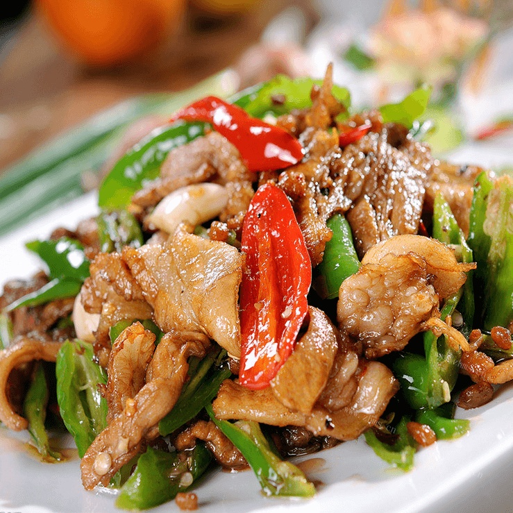 诱人的农家小炒肉