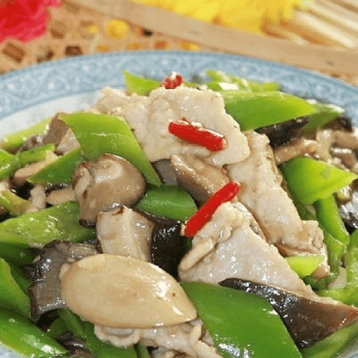 清淡的香菇炒肉片