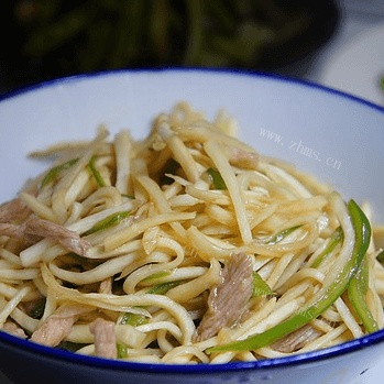 好吃的茭白肉丝