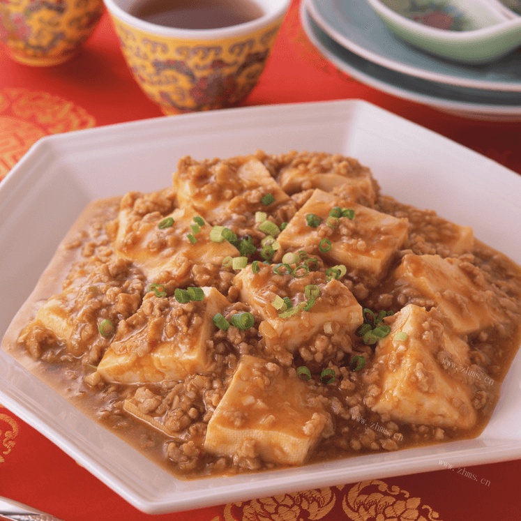 可口的肉末豆腐