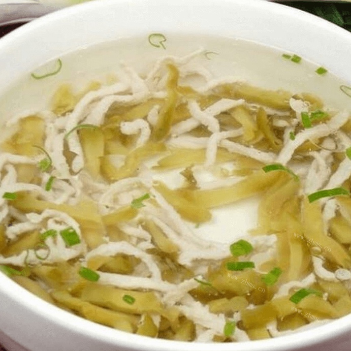 爽口的榨菜肉丝汤