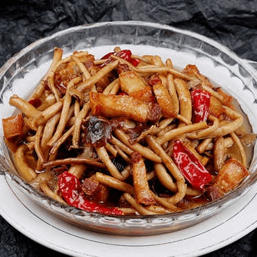 美味茶树菇烧肉