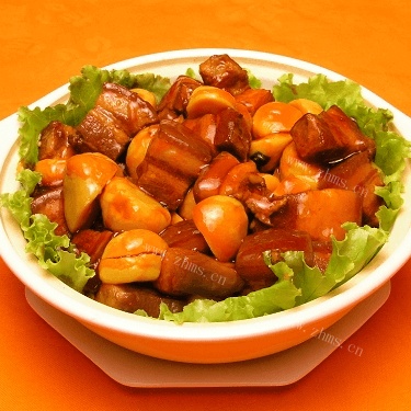 美味的板栗烧肉