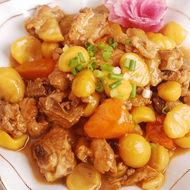 美味的板栗烧肉