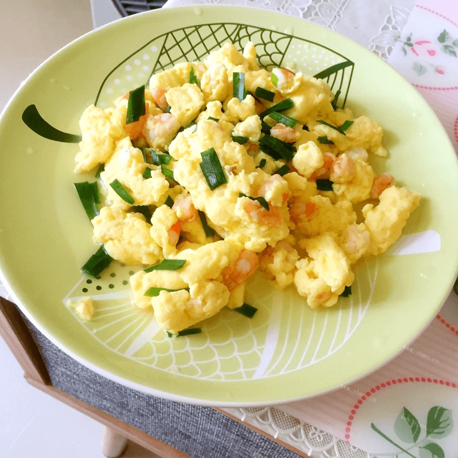 美味的虾仁炒鸡蛋
