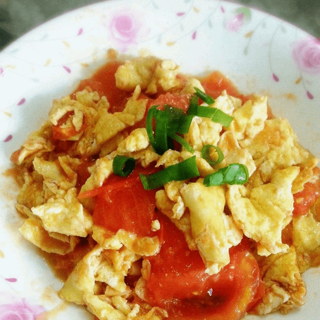 色香味俱全的西红柿炒鸡蛋