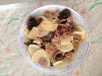 家常菜山药炒肉片