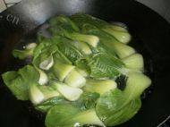 家常菜香菇扒油菜做法图解3)