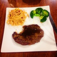 美味的牛排意面
